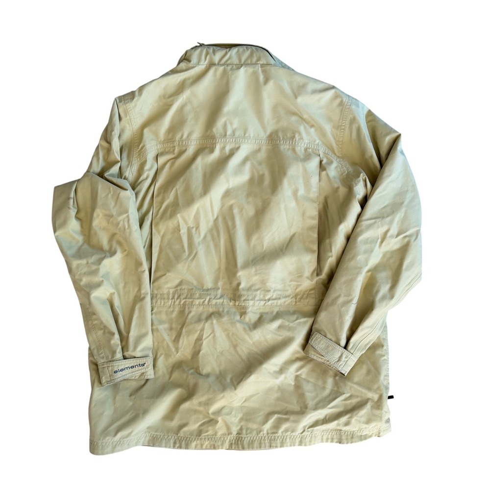 Vintage REI Elements Women XL Pale Yellow Hooded Rain Jacket Mesh Lined - Picture 2 of 15